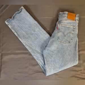 Levi’s Ribcage Straight Jeans High Rise W30 L32 | Waterless | Light Wash